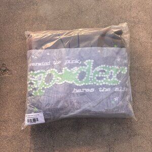 Sp5der Punk V2 Hoodie Slate Grey